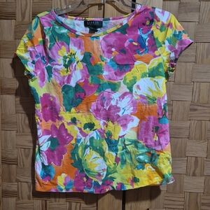 Ralph Lauren Multicolor Floral Short Sleeve Tee